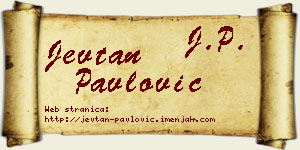 Jevtan Pavlović vizit kartica